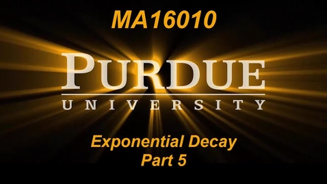 Thumbnail for Exponential Decay Part 5
