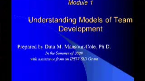 Thumbnail for Section 1 Team Development Models
