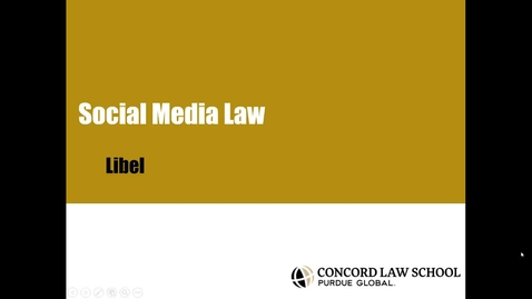 Thumbnail for CLS01 Module 3 - Lesson 3 - Libel