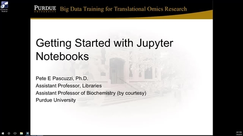 Thumbnail for entry Getting started with Jupyter notebooks