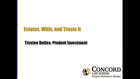 Thumbnail for Trustee Duties Prudent Investment