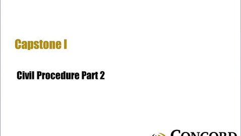 Thumbnail for Civil Procedure Part 2