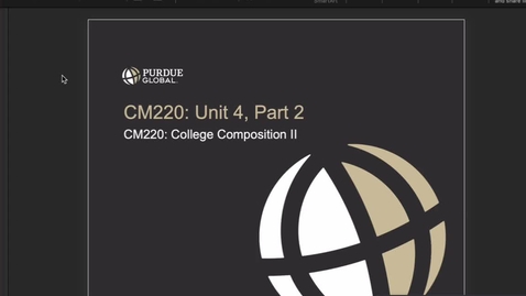Thumbnail for CM220 Unit 4 Part 2