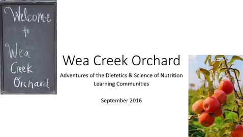 Thumbnail for entry Wea Creek Orchard