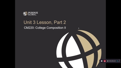 Thumbnail for CM220 Unit 3 Part 2