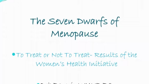 Thumbnail for Menopause and WHI Study