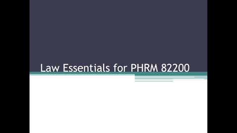 Thumbnail for Fall 2022 - PHRM822 - Ades