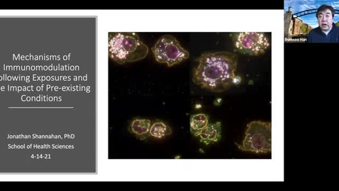 Thumbnail for entry PCCR Discovery to Translation Seminar Series: Dr. Jonathan Shannahan - Mechanisms of Exacerbated Inflammation following Inhaled Exposures and the Impact of Pre-existing Conditions