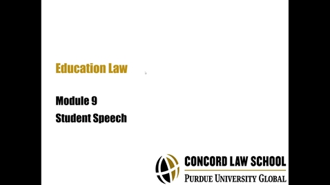 Thumbnail for Education law student speech supplement 
