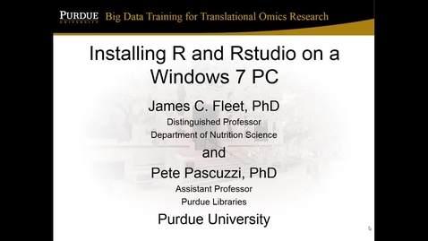 Thumbnail for entry V3b R and RStudio Windows installation (2017)