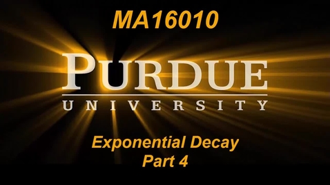 Thumbnail for Exponential Decay Part 4