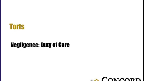 Thumbnail for Negligence Duty of Care