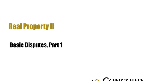 Thumbnail for Basic Disputes Part 1