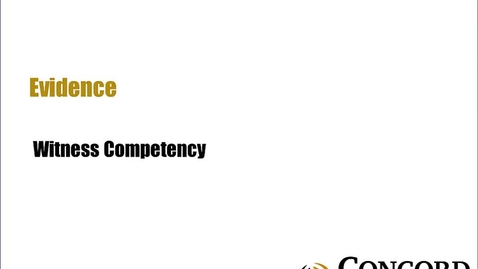 Thumbnail for Witness Competency