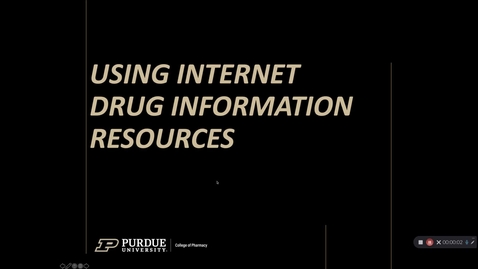Thumbnail for entry Using Internet Drug Information Resources