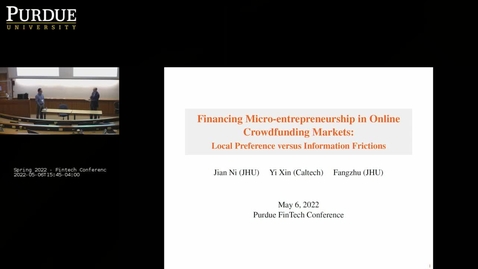 Thumbnail for Spring 2022 - Fintech Conference, Session 3 (3:45pm)