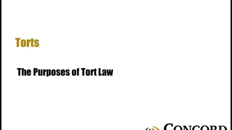 Thumbnail for Purposes of Tort Law
