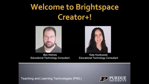 Thumbnail for October 2, 2024: Brightspace Creator+