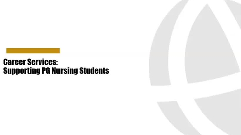 Thumbnail for Career Services Walk through Nursing Students