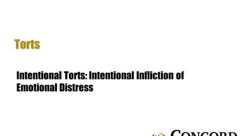 Thumbnail for Intentional Infliction of Emotional Distress