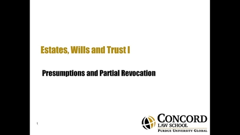 Thumbnail for Presumptions and Partial Revocation