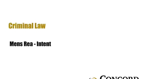 Thumbnail for Mens Rea - Intent