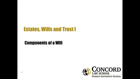 Thumbnail for Components of a Will