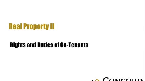 Thumbnail for Rights and Duties of Co-Tenants