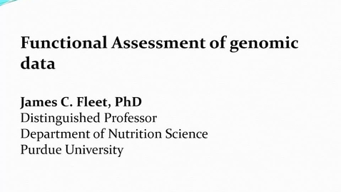 Thumbnail for entry Functional Assessment of genomic data 1-2-18