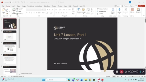 Thumbnail for CM220 Unit 7  Part 1