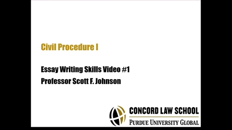 Thumbnail for CL670 Civ Pro I essay writing video 1