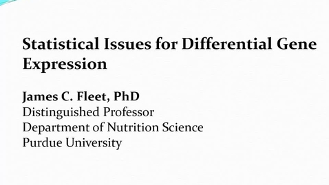 Thumbnail for Statistical Issues for differential gene expression using microarrays