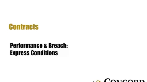 Thumbnail for Express Conditions