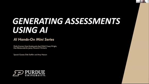Thumbnail for September 12, 2024: Generating Assessments Using AI