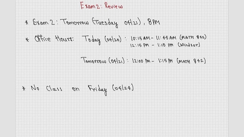 Thumbnail for Spring 2026 - MA261 - Sunkula (8:30)