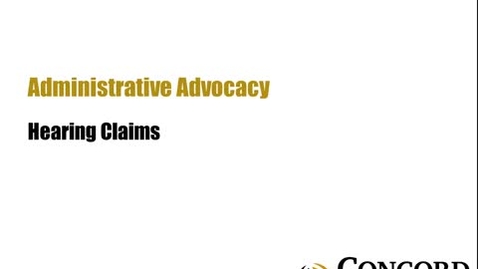 Thumbnail for Hearing Claims