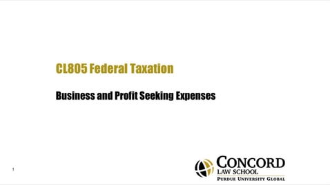 Thumbnail for Business and Profit Seeking Expenses