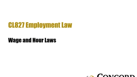Thumbnail for Wage And Hour Laws