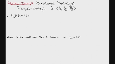 Thumbnail for entry Spring 2024 - MA261 - Sunkula (Lesson14 - Tangent Plane and Linear Approximation)