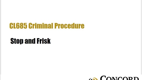 Thumbnail for Stop and Frisk