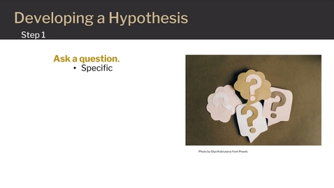 Thumbnail for Writing a Hypothesis