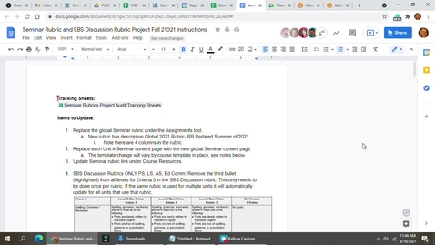 Thumbnail for Seminar Updates Training -Showing Old Seminar Template