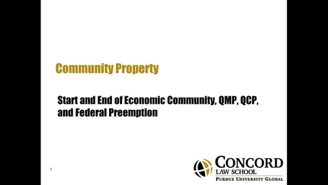 Thumbnail for Start and End of Economic Community QMP QCP and Federal Preemption