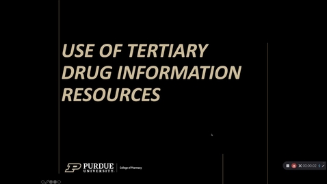 Thumbnail for entry Use of Tertiary Drug Information Resources