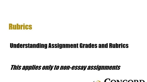 Thumbnail for Understanding Assignment Grades and Rubrics Exams