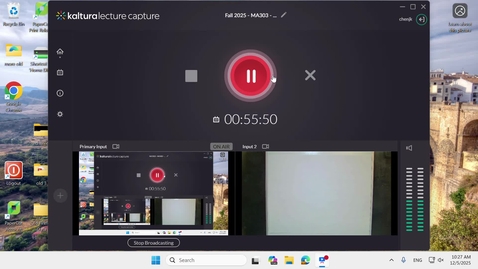 Thumbnail for Fall 2025 - MA303 - Chen (10:27)