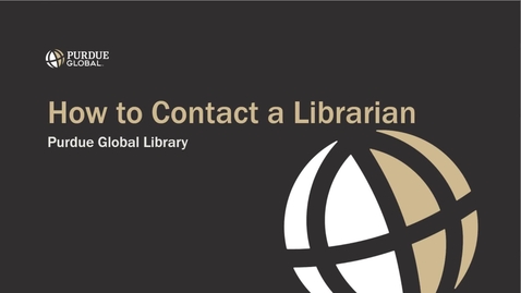 Thumbnail for Contacting a Librarian