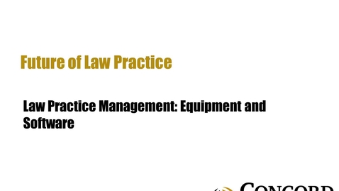 Thumbnail for Law Practice Management Equipment and Software