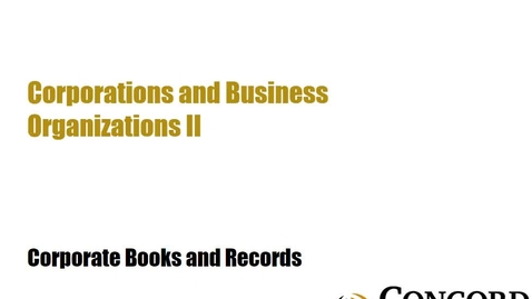 Thumbnail for Corporate Books and Records