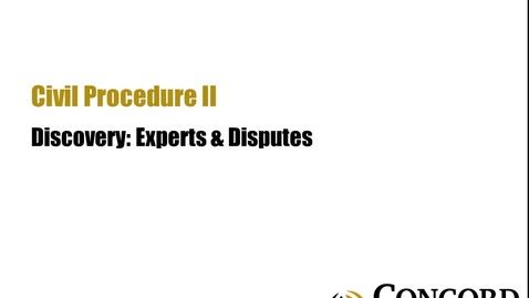 Thumbnail for Discovery: Experts and Disputes